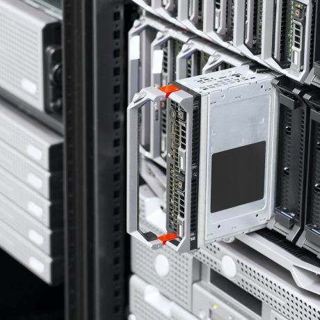 Blade server rack in large datacenter